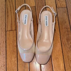Steve Madden Beige Slingback Heels